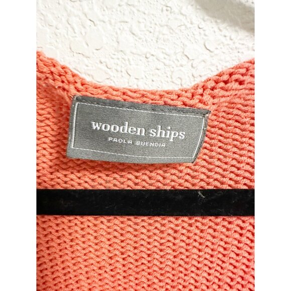 Wooden Ships Key West Crew Cotton Oversized Scoop Neck Cantaloupe Size S/M - Picture 5 of 5
